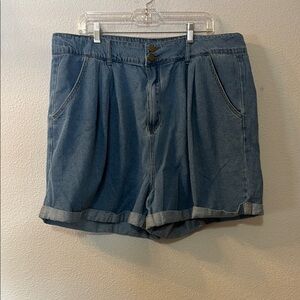 Cider Blue Jean Shorts High-Waisted Relaxed Fit